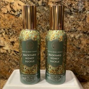 2) “BACKYARD HONEYSUCKLE” Concentrated Room Spray ea 1.5 oz / 42.5 g, B&BW, NWT